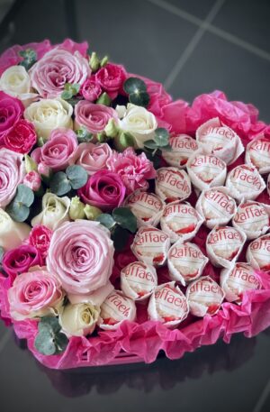 Raffa Herz Box Rosa  S