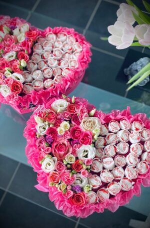Raffa Herz Box Rosa  M