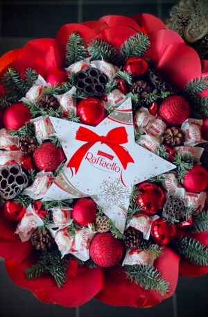 Raffaello Weihnachtsstrauß roter Stern
