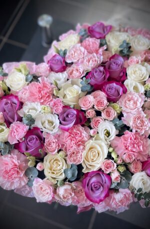 Herzbox Rosa Mix Purpure