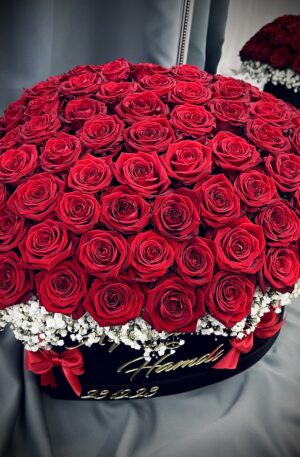 Rote Rosen Herzbox 110st