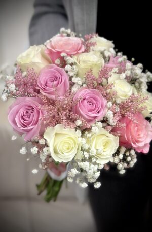 Brautstrauß Rosa-Weiß Heidi