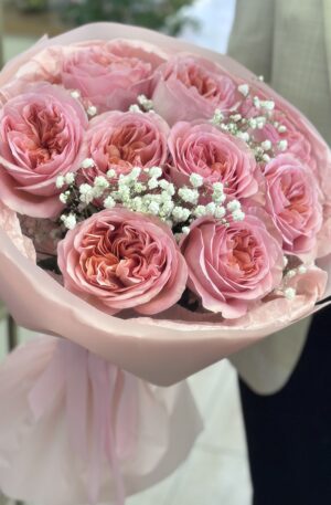 Pink Expression mit Schleierkraut 9 St