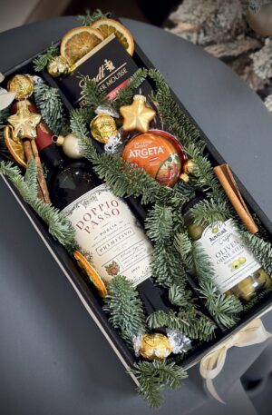 Präsentbox mit Wein