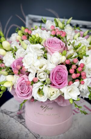 Blumenbox rosa-weiß Heidi