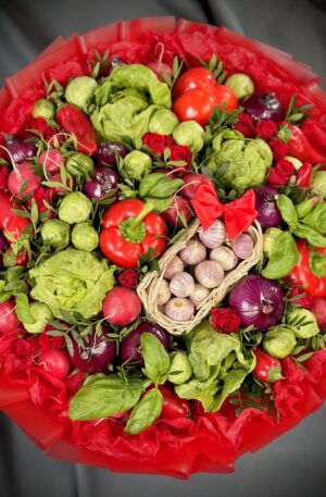 Gemüse Strauß in Rot