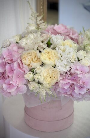 Grandmosy white-rose Blumenbox