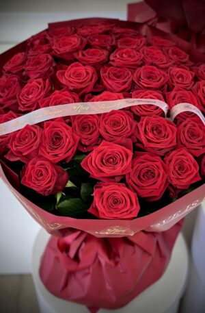 Rote Rosen in rot 45st
